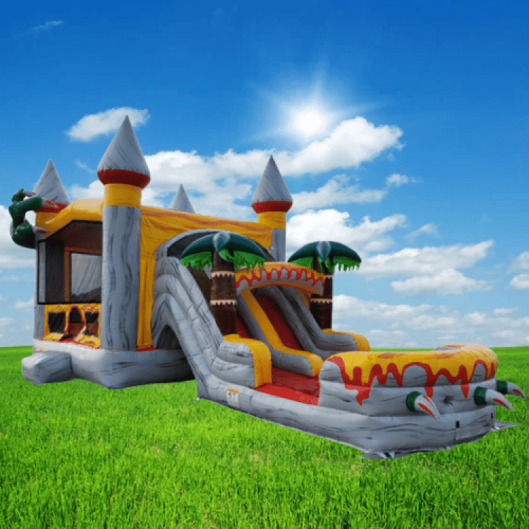 T-rex Bounce House With 2 Slides